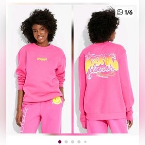 NWT Poppi Graphic Pink Sweatshirt Size XXL
